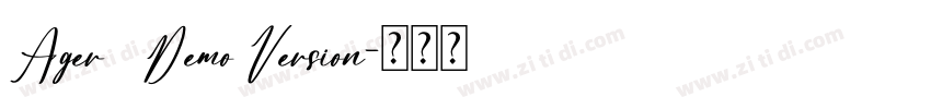 Ager   Demo Version字体转换